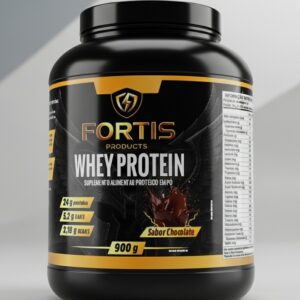 Whey Protein FORTIS - pote de 900g sabor chocolate