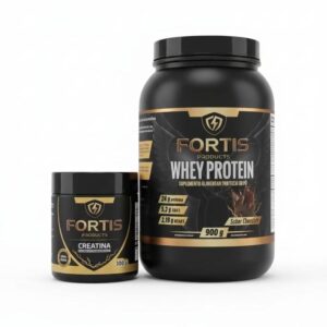 KIT ESSENTIAL FORTIS - 1 Whey + 1 produto (Creatina ou  Pré-treino)